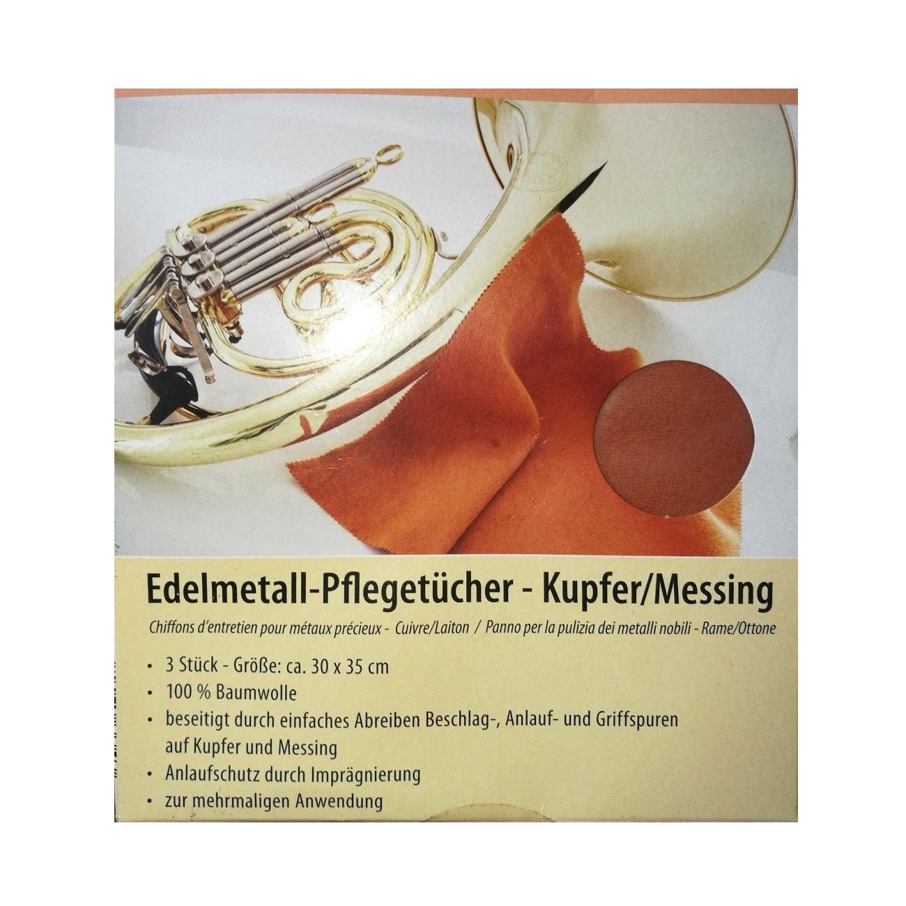 3er Pack Pflegetuch Pflegetücher Gold Silber Kupfer Messing Schmuck Poliertuch 30x35cm
