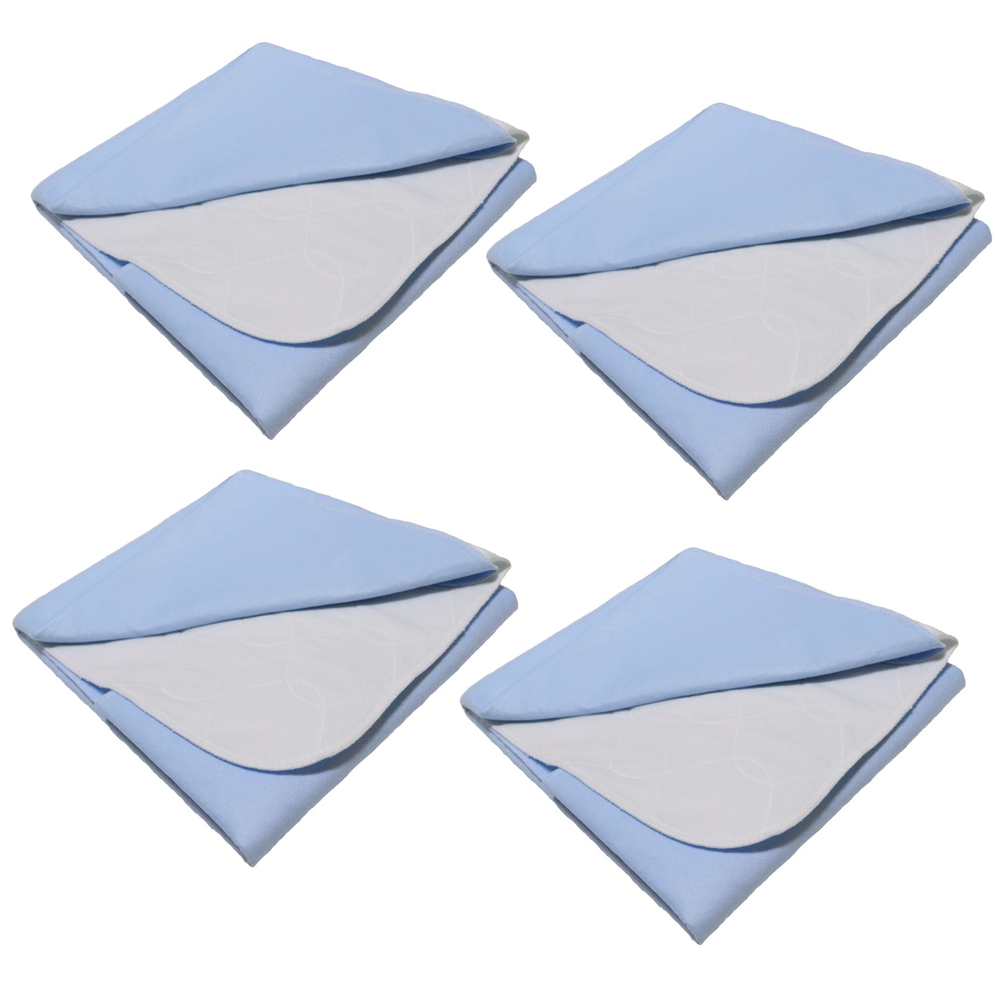 4er Set Baby Inkontinenz Unterlage Auflage ca 70x90 cm Betteinlage Nässeschutz Bettunterlage wasserdicht Matratzenauflage Inkontinenzauflage Weiß