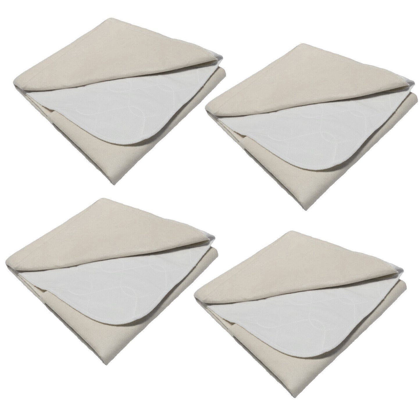 4er Set Baby Inkontinenz Unterlage Auflage ca 70x90 cm Betteinlage Nässeschutz Bettunterlage wasserdicht Matratzenauflage Inkontinenzauflage Weiß