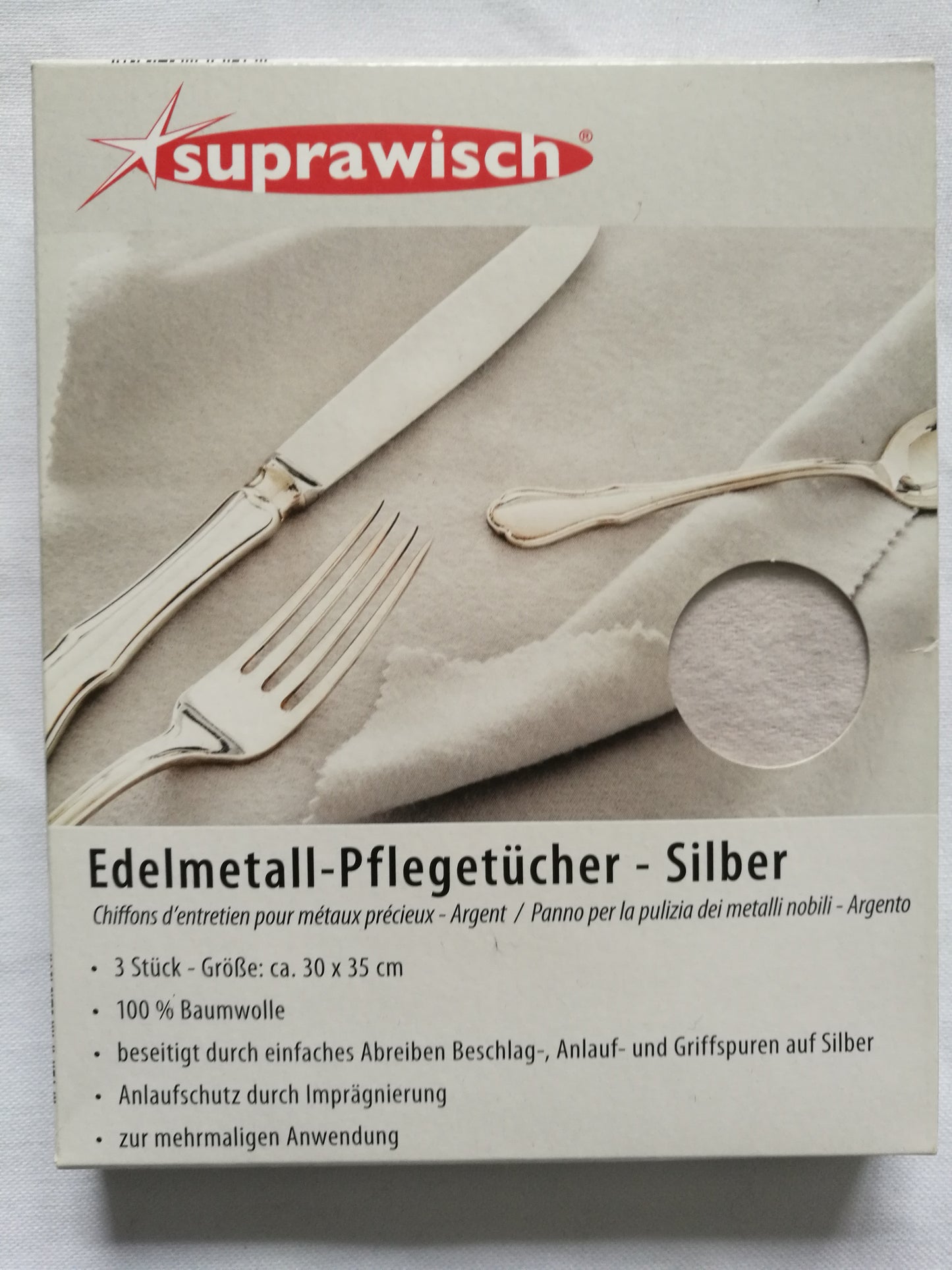 3er Pack Pflegetuch Pflegetücher Gold Silber Kupfer Messing Poliertuch 30x35cm