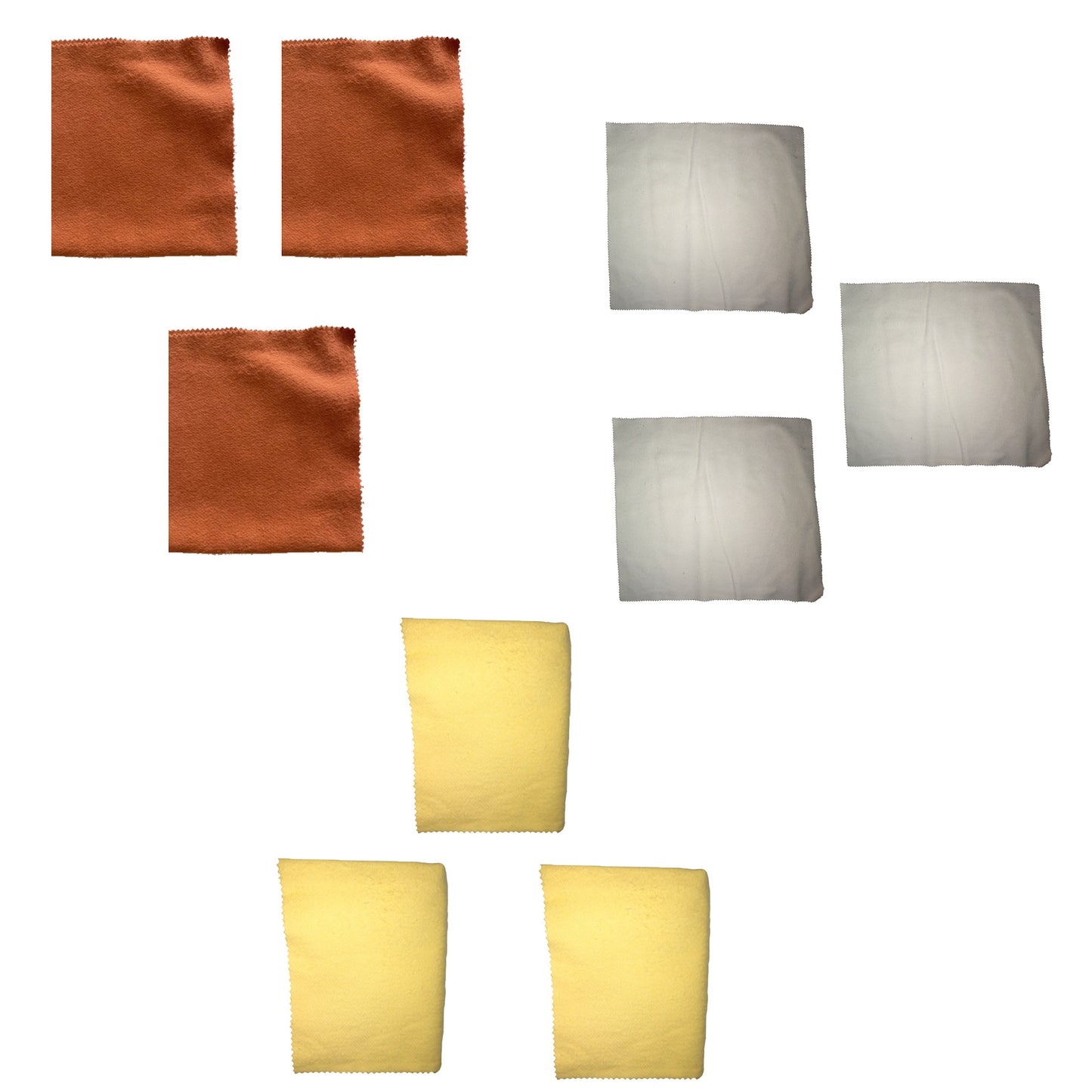 3er Pack Pflegetuch Pflegetücher Gold Silber Kupfer Messing Schmuck Poliertuch 30x35cm