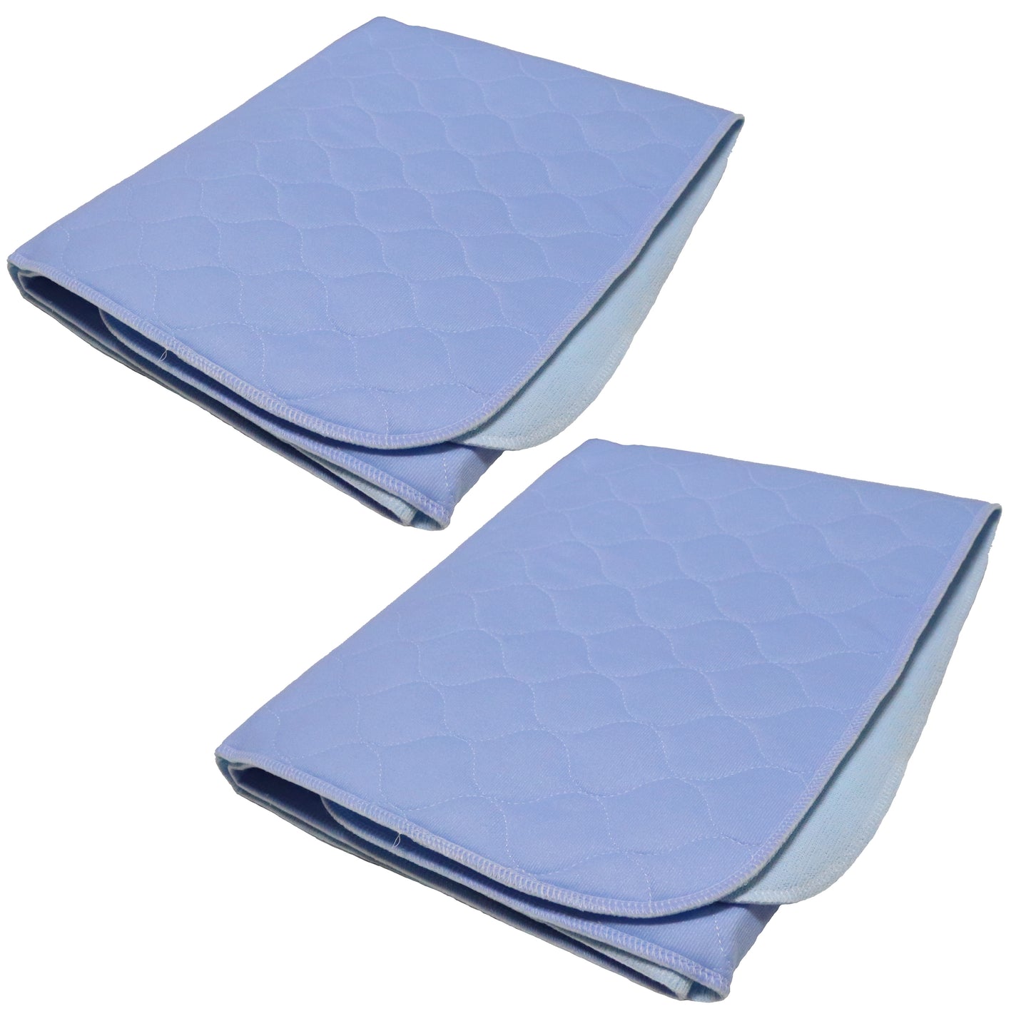 Bedecor Doppelpack wasserdichte Waschbare saugfähige Inkontinenz Unterlage  70 x 90 cm, wasserdichte Inkontinenz Matratzenauflage (Blau)